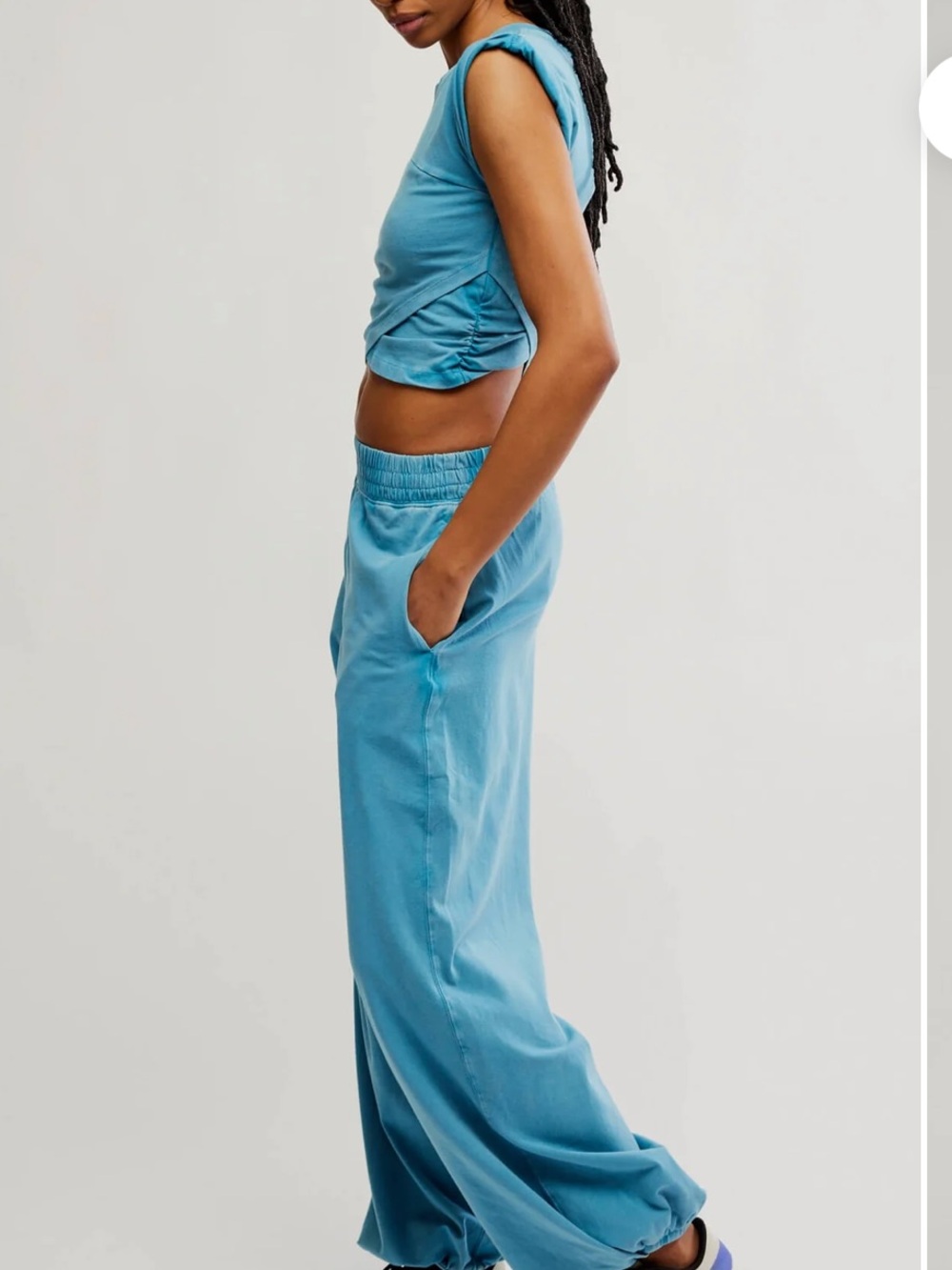 NWT FP Movement Hot Shot Logo Crossover Set Celestial Blue L - Picture 3 of 5